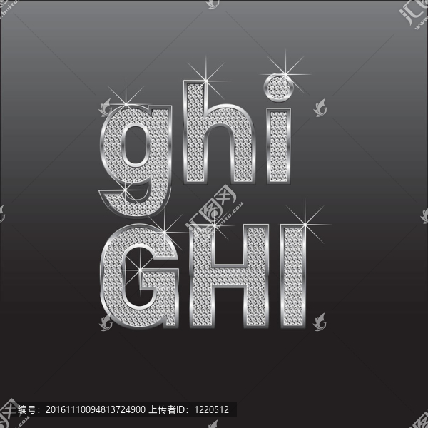 金屬鉆石字母和數(shù)字大和小