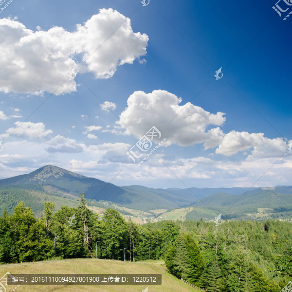 在夏天，喀爾巴阡山脈；bukovel地區(qū)；烏克蘭