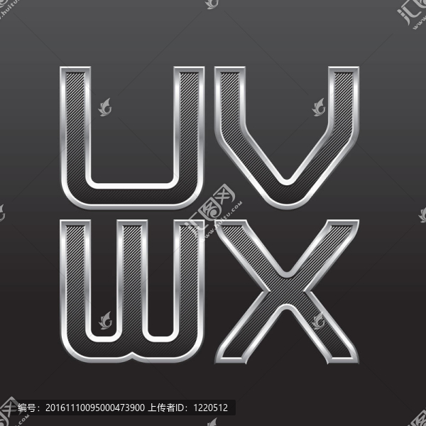 金屬字母和數(shù)字條紋