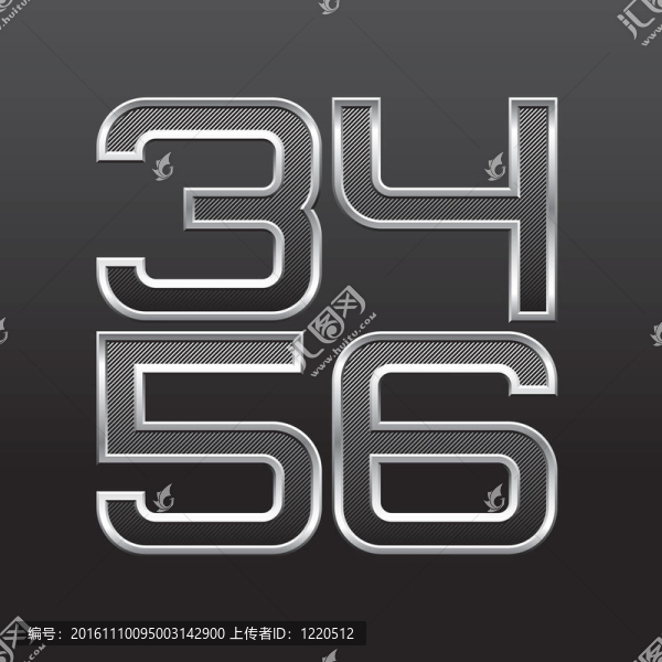 金屬字母和數(shù)字條紋