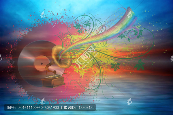 音樂彩虹與海洋