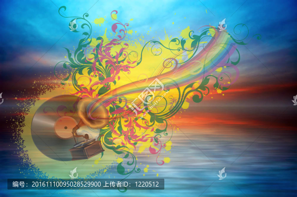 音樂彩虹與海洋
