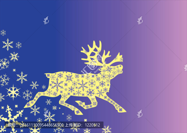 圣誕鹿的snowflekes