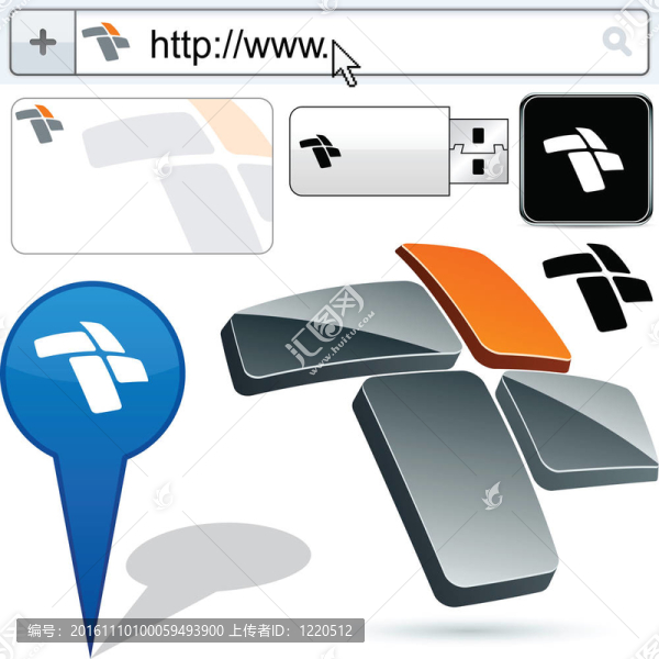企業(yè)3D風(fēng)扇標(biāo)志設(shè)計(jì)。