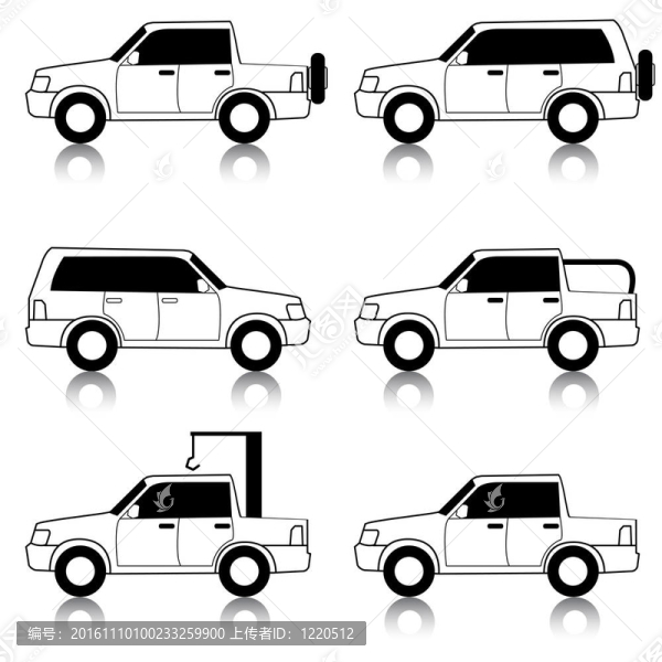 圖標(biāo)集-運輸符號。黑色白色。車輛；車輛。汽車車身。
