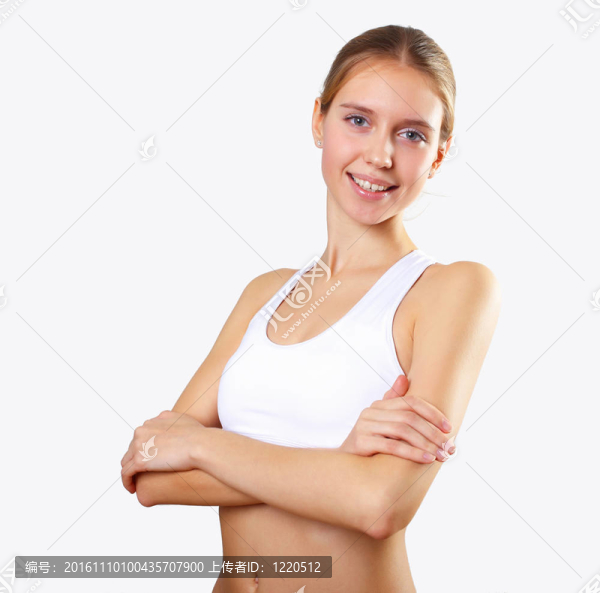 運(yùn)動(dòng)服的年輕漂亮女人