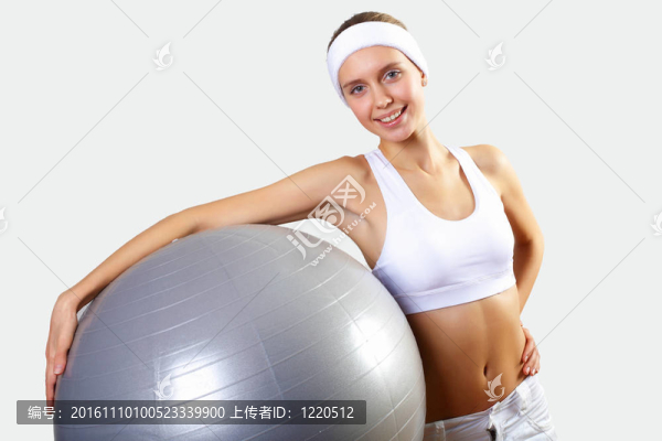 運(yùn)動(dòng)服的年輕漂亮女人