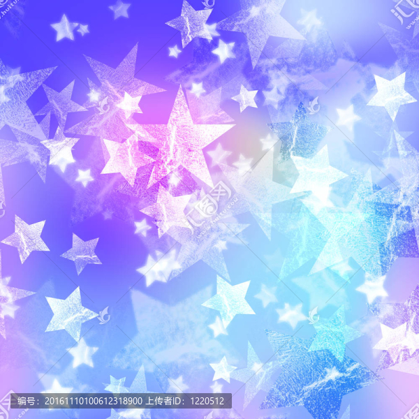 藍(lán)色和粉紅色的星星