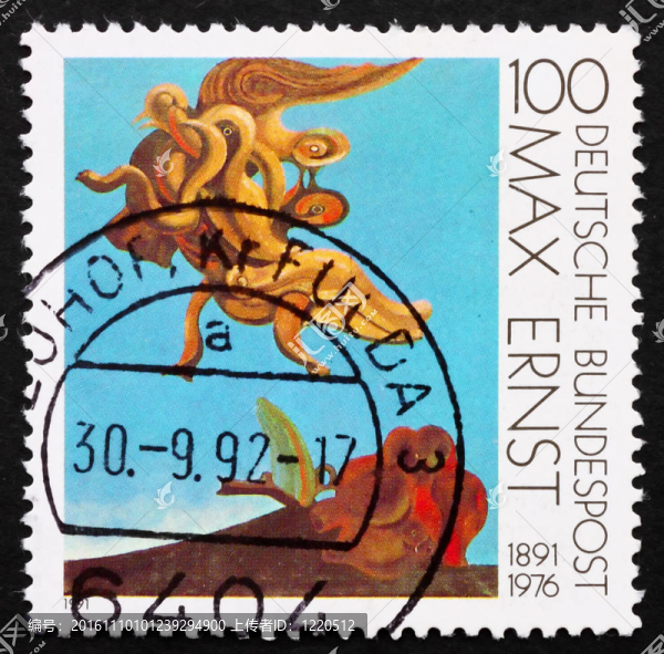 郵票德國1991鳥紀(jì)念碑馬克斯·恩斯特