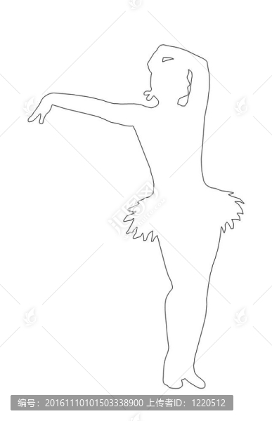 輪廓舞女孩手