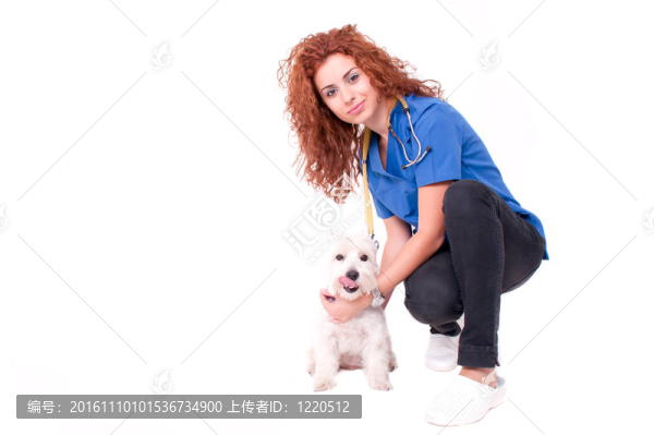 女獸醫(yī)與狗