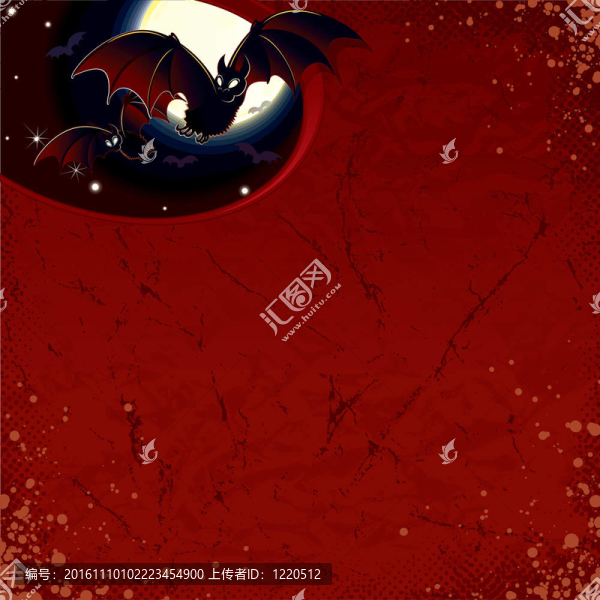 萬圣節(jié)場景與蝙蝠群