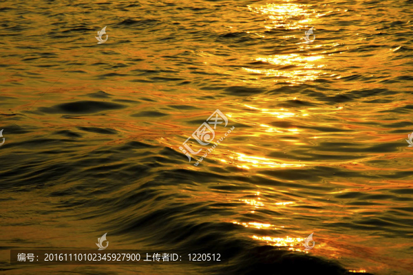 日落時的海水-水的閃耀與反射