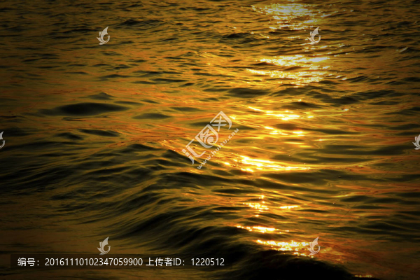 日落時(shí)的海水-水的閃耀與反射
