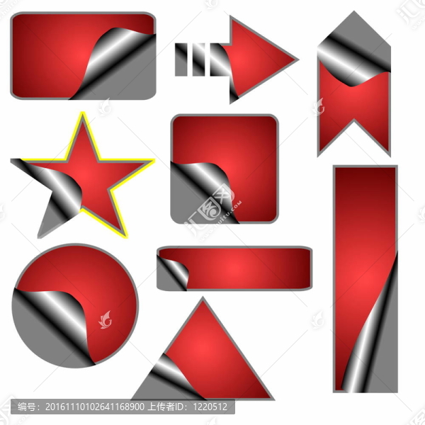 套紅色的銷售標(biāo)簽和標(biāo)簽