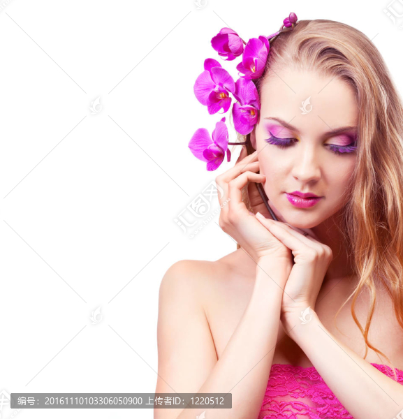 帶蘭花的女人
