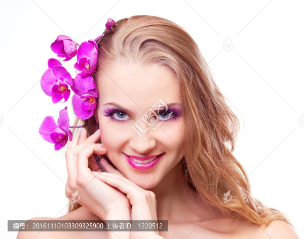 帶蘭花的女人