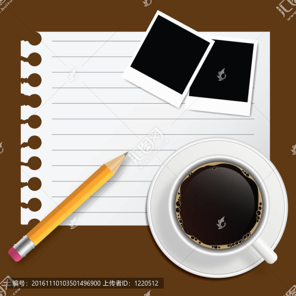 空白書籍咖啡和相框插圖業(yè)務(wù)主題