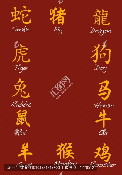 中國的生肖。