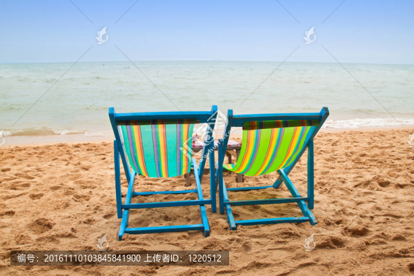 泰國熱帶海灘帆布椅