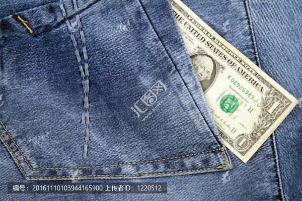 美元在口袋里