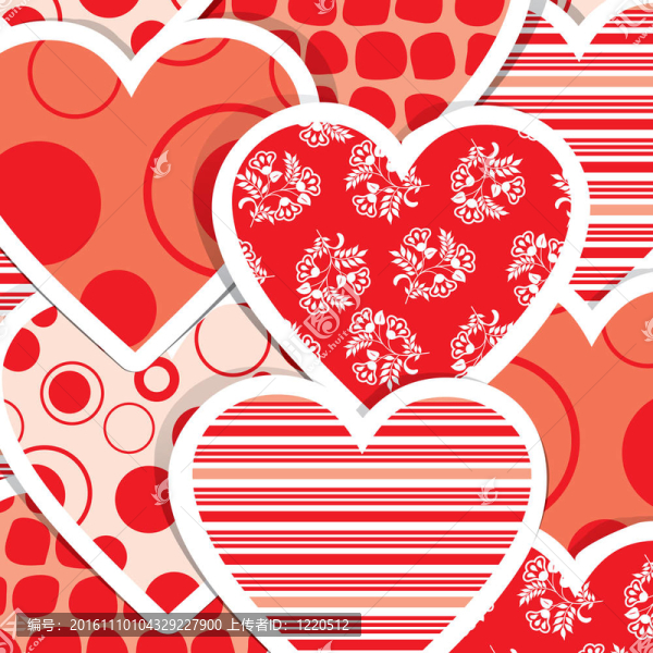 情人心圖案；向量