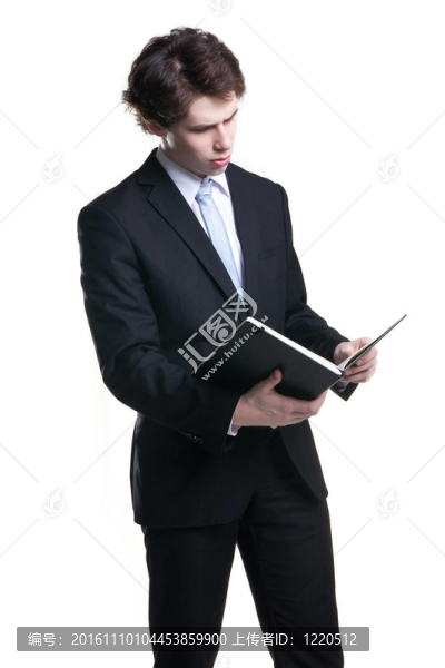 英俊的年輕商人與組織者