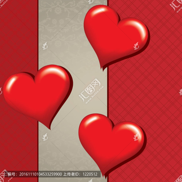 模板心臟賀卡；載體