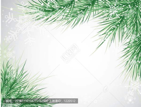 圣誕樹背景；雪花