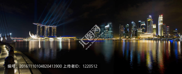 新加坡天際天際線全景圖