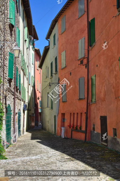 小巷。今年。Emilia,Romagna。意大利.