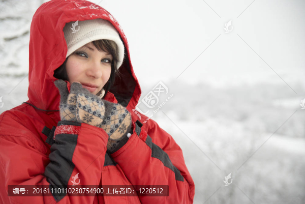 漂亮的冬姑娘
