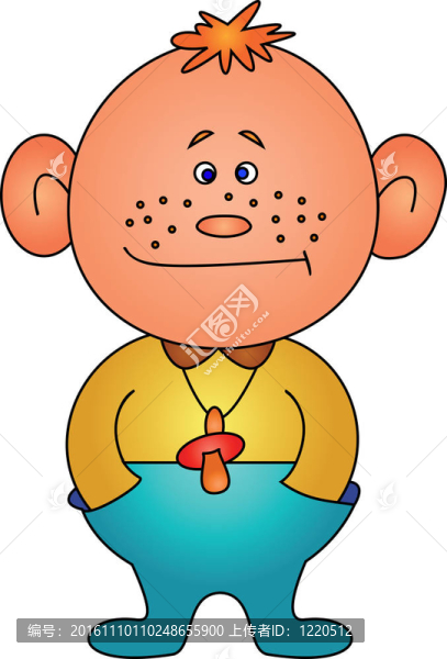 帶有一個傀儡的嬰兒