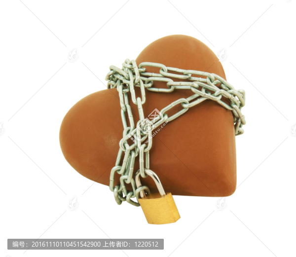 心形巧克力綁著鎖鏈