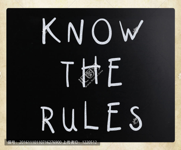 知道規(guī)則-用粉筆在黑板上手寫