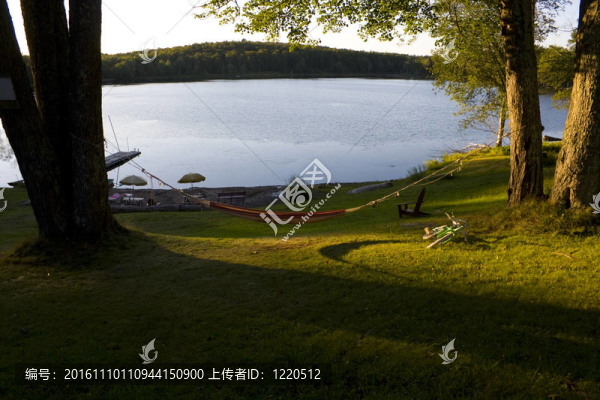 下午的湖景