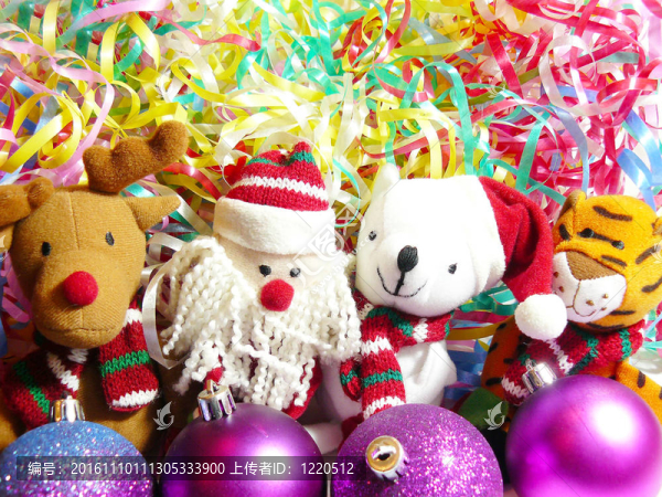 玩具；老虎；Santa,Klaus；鹿和熊