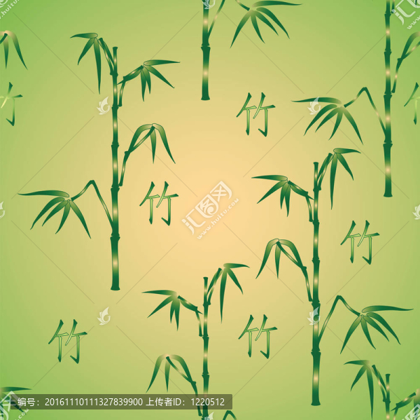 載體無(wú)縫背景竹子和象形文字