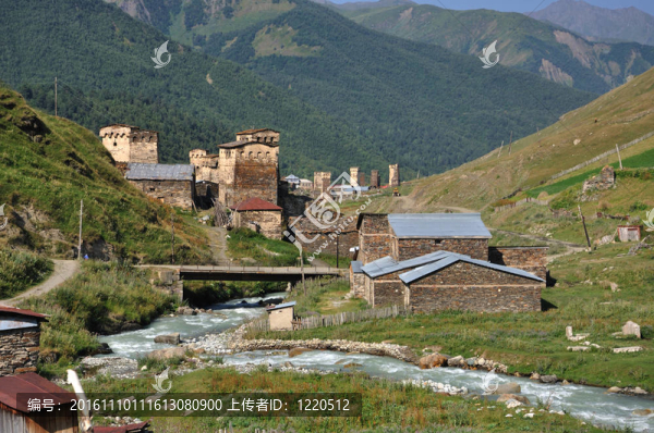 村usghuli,Svaneti；格魯吉亞