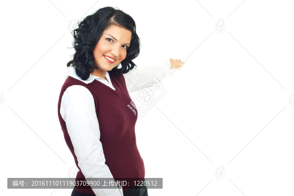 漂亮的女商人歡迎