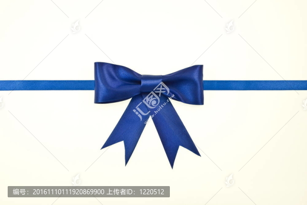 藍(lán)色禮品緞絲帶和弓
