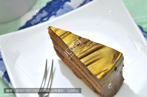 蛋糕在盤子特寫
