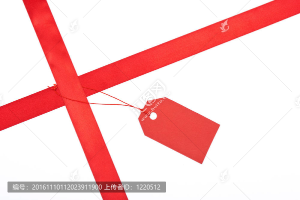 帶標(biāo)簽的紅絲帶