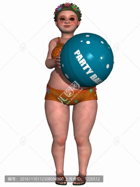 比基尼的女性幻想圖