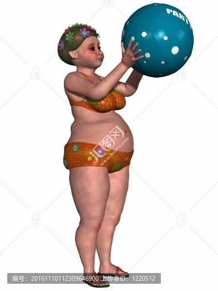 比基尼的女性幻想圖