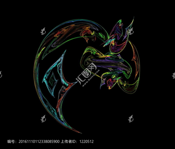 黑色數(shù)字分形