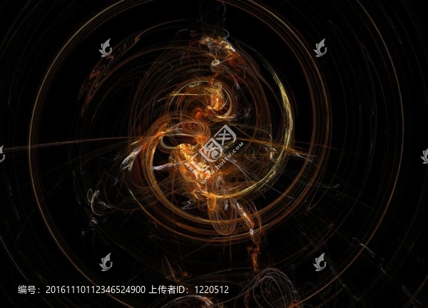 黑色背景下的數(shù)字分形