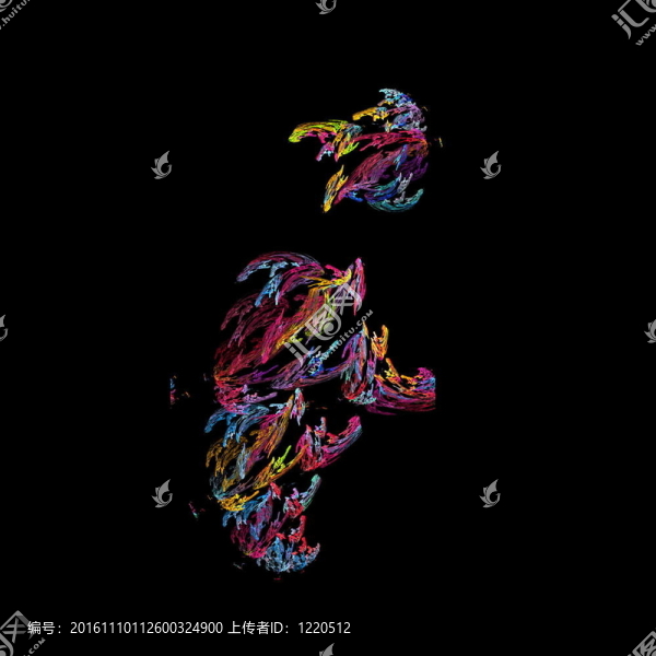 黑色數(shù)字分形