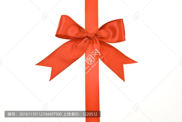 帶紅絲帶和蝴蝶結(jié)的禮品包裝