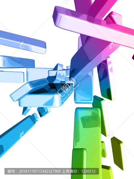 具有光面效果的彩虹3D立方體